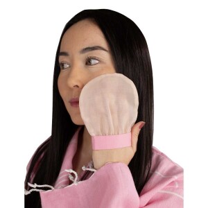 FEEL FINE TURKISH 100% RAW COCOON SILK EXFOLIATING FACE AND BODY GLOVES - 5