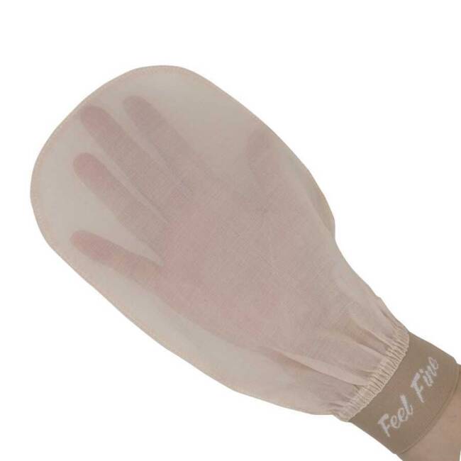 FEEL FINE TURKISH 100% RAW COCOON SILK EXFOLIATING GLOVES - 16