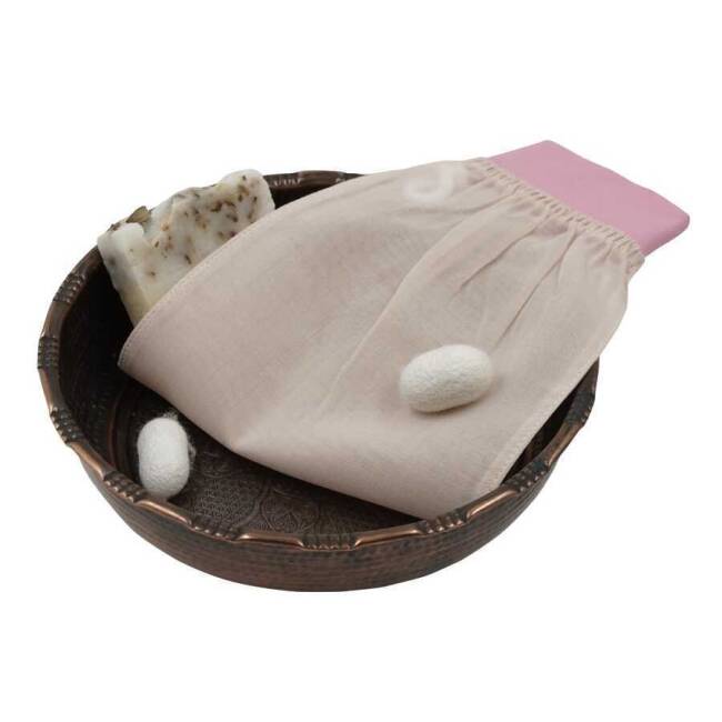 FEEL FINE TURKISH 100% RAW COCOON SILK EXFOLIATING GLOVES - 18