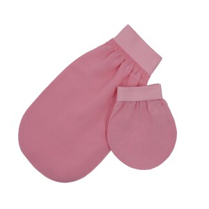 FEEL FINE TURKISH EXFOLIATING BODY AND FACE BATH GLOVE CANDY PINK - 3