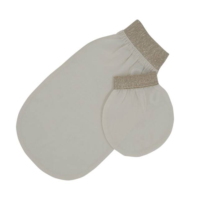 FEEL FINE TURKISH EXFOLIATING BODY AND FACE BATH GLOVE WHITE - 7