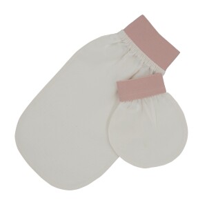 FEEL FINE TURKISH EXFOLIATING BODY AND FACE BATH GLOVE WHITE - 8