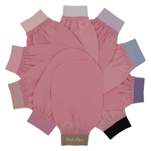 FEEL FINE TURKISH EXFOLIATING GLOVES CANDY PINK - 2