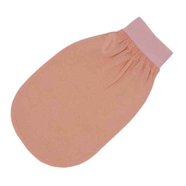 FEEL FINE TURKISH EXFOLIATING GLOVES SALMON PINK - 6