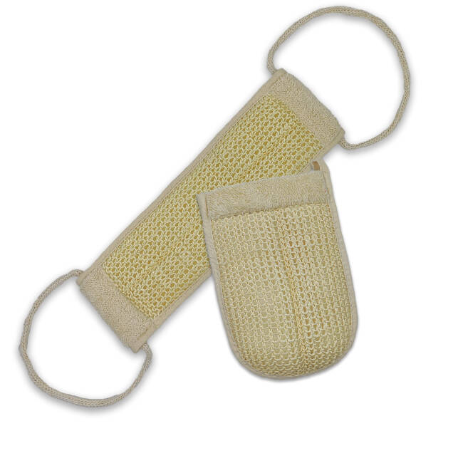 SISAL SPA SET BACK SCRUBBER AND BATH GLOVE - 1