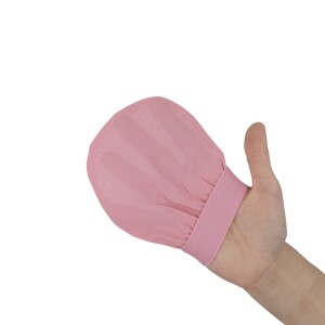 TURKISH EXFOLIATING FACE MITT CANDY PINK - 1