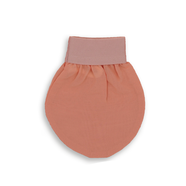 TURKISH EXFOLIATING FACE MITT SALMON PINK - 10