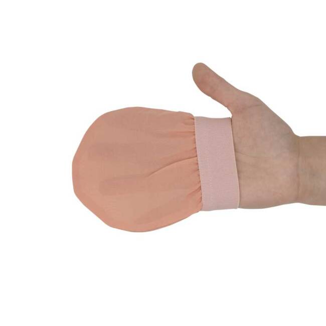 TURKISH EXFOLIATING FACE MITT SALMON PINK - 6