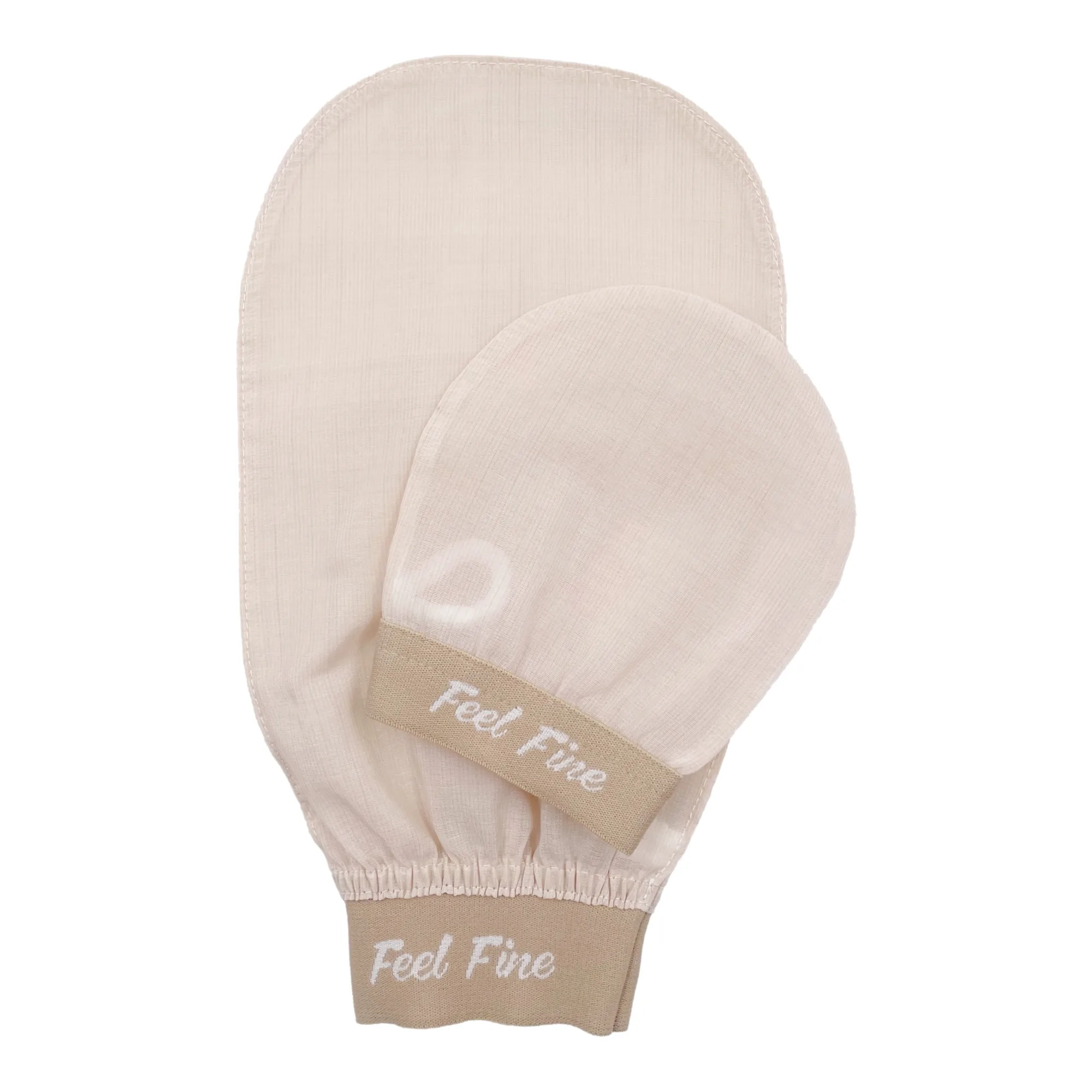 Silk Exfoliating Mitt – 100% Raw Turkish Cocoon for Body & Sensitive Skin | Feel Fine - Image 1