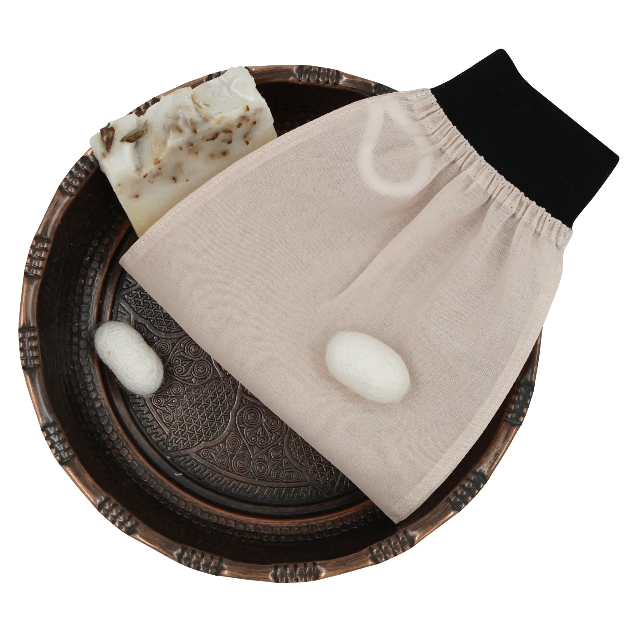 Silk Exfoliating Mitt – 100% Raw Turkish Cocoon for Body & Sensitive Skin | Feel Fine - Image 4