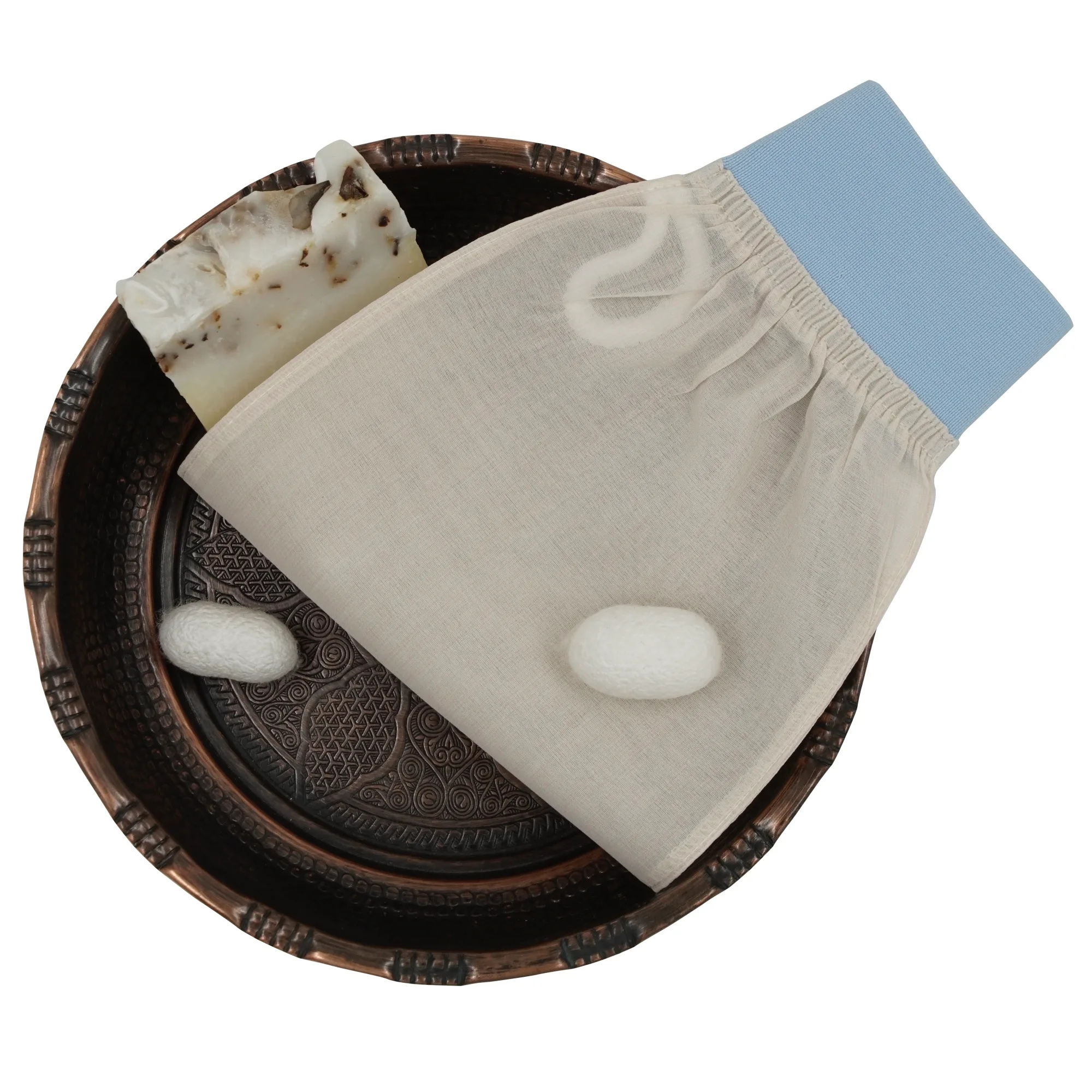 Silk Exfoliating Mitt – 100% Raw Turkish Cocoon for Body & Sensitive Skin | Feel Fine - Image 5