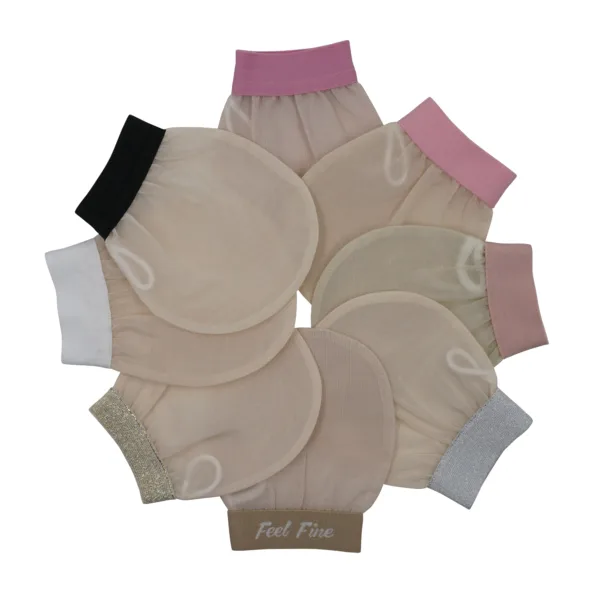 Silk Exfoliating Face And Body Gloves, Turkish 100% Raw Cocoon | Feel Fine