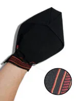 Exfoliating Bath Glove – Black, Thick Weave, Viscose & Polyester Blend | Feel Fine - Image 5