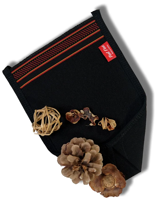 Exfoliating Bath Glove – Black, Thick Weave, Viscose & Polyester Blend | Feel Fine - Image 4