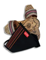 Exfoliating Bath Glove – Black, Thick Weave, Viscose & Polyester Blend | Feel Fine - Image 2