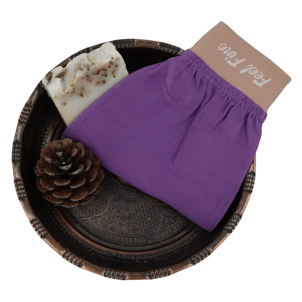 Turkish Exfoliating Gloves Purple | Feel Fine - Image 1