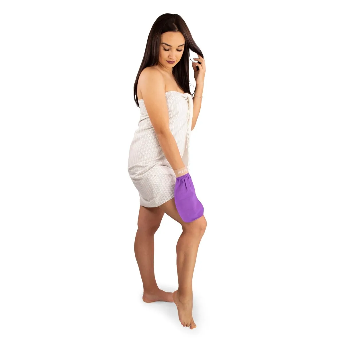 Turkish Exfoliating Gloves Purple | Feel Fine - Image 6