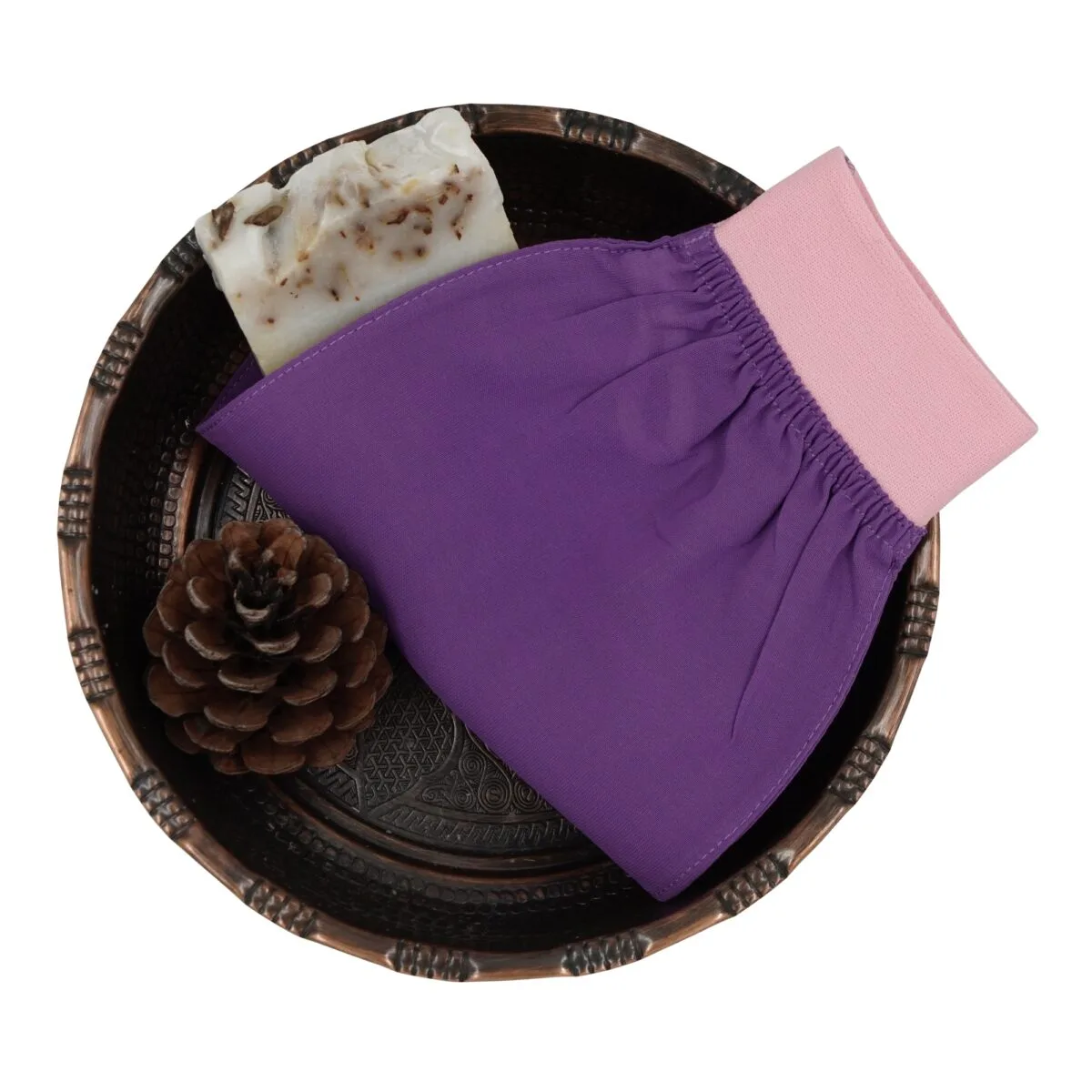 Turkish Exfoliating Gloves Purple | Feel Fine - Image 4