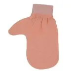 Exfoliating Body Mitt – Plant-Based Silk, Double-Sided, Thumb Design (Salmon Pink) | Feel Fine