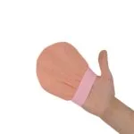 Turkish Exfoliating Face Mitt Salmon Pink | Feel Fine - Image 4