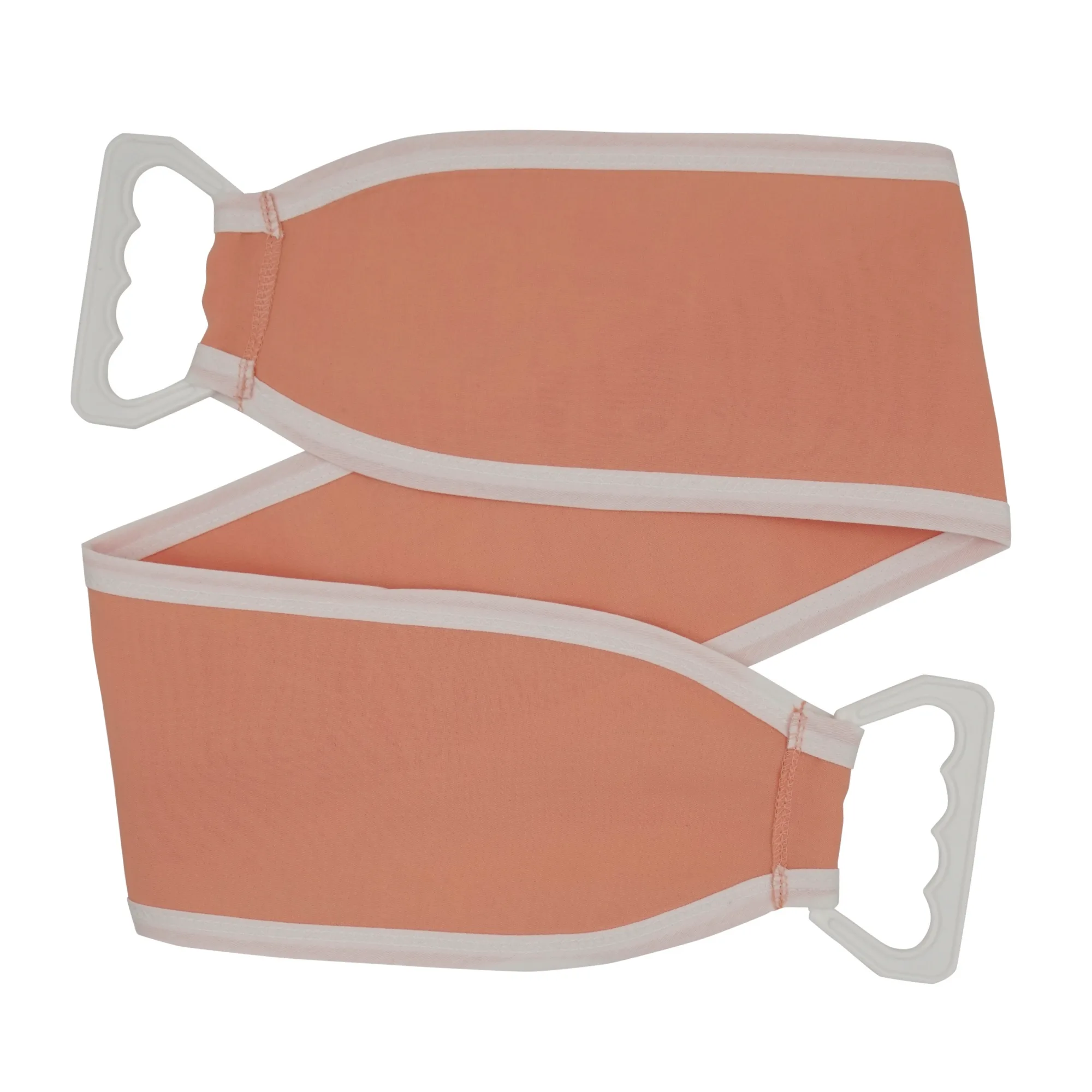 Silk Back Scrubber – Plant-Based Silk (Salmon Pink) | Feel Fine - Image 1