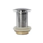 Chrome Pop-Up Basin Waste - Unslotted Click-Clack Sink Drain - Image 3